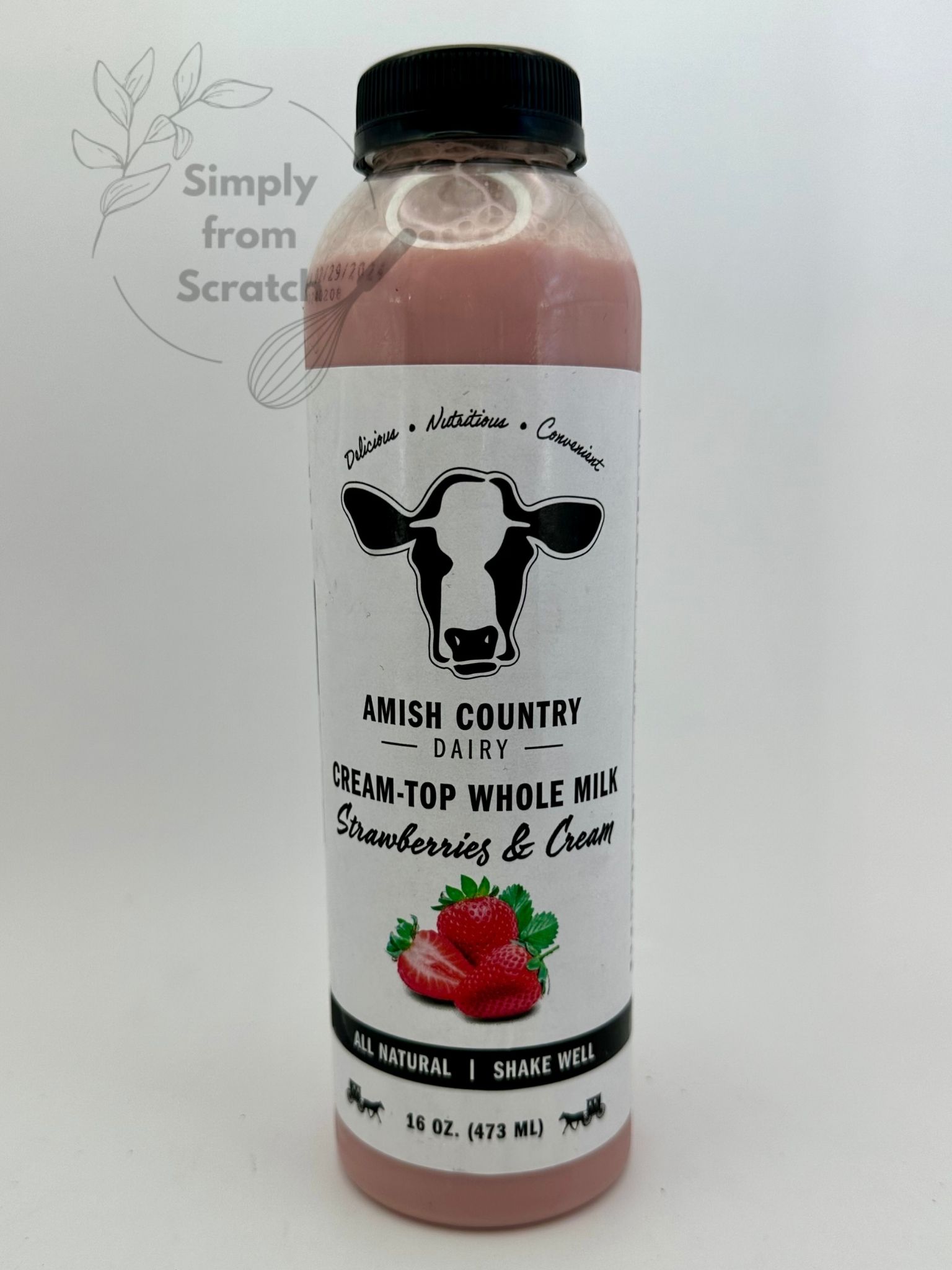 16 oz Strawberry & Cream Milk